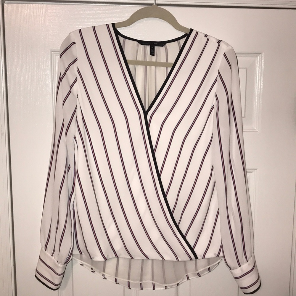 WHBM Surplice Top long sleeve